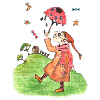 Sweets rain Masch fairy tale