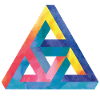 Optical illusion triangle Escher