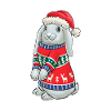 Rabbit with Sweater Gift Christmas