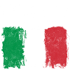 Italy Brushstroke Flag