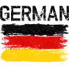 German Flag Brushstroke