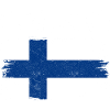 Finland Flag Distressed Brush