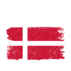 Denmark Flag Brush Art
