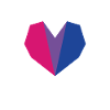 Bi Pride heart flag