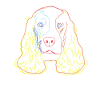 English Cocker Spaniel Dog strokes