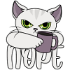 Nope cat coffee