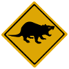 Tasmanian Devil Road Sign Australia