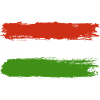 Hungarian Flag Brush Strokes