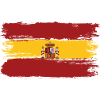 Spanien-Flagge Pinselstrichbanner