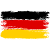 Red Yellow Brush Stripe Art