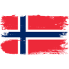 Norwegian Flag Brushstroke
