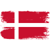 Denmark Flag Grunge Cross Brush