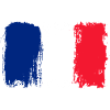 Bleu Blanc Rouge Brush Flag