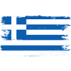 Greek Flag Brushstroke