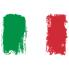 Italian Flag Brush Strokes