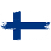 Finnish Flag Brush Stroke