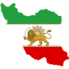 Drapeau iran Lion et Soleil - شیر خورشید پرچم
