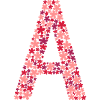 Buchstabe A Blumen farbig