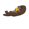 Otter mit Bier - lustiger Spruch