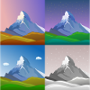 värikkäitä vuoria, Matterhorn, Sveitsi, Alpit, alpit