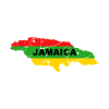 Jamaica font with flag