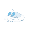 Pingouin - dormir - nuage