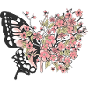 Papillons fleurs aiment printemps nature
