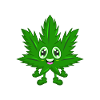 Cannabis comic hemp leaf