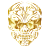 Golden skull