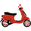 Red motorbike