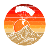 Retro paraglider, paragliding, paragliding mountain