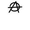 Detto anarchico di simbolo di anarchia
