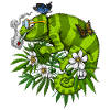 Chameleon Smoking Weed