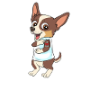 Chihuahua amo a mamá corazón para uno
