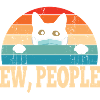 EW FOLK Cat Shirt. Gåva Vintage Retro katt