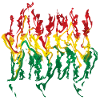 Vivid Reggae Flame Illustration Reggae