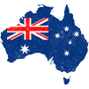 Flag Map of Australia