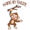 Hang in there Monkey Climbing Motivation Funny