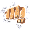 boxer fist punch wall boxing power anger KO