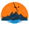 Sunset gliding over mountains