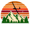 Sunset glider over mountains