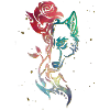 wolf and rose