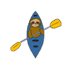 Kayak Sloth Kayaker Faultier