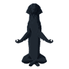 Meditating Flat Coated Retriever Dog
