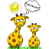 Giraffen kuscheln