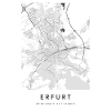 Erfurt Turingia mappa mappa della città mappa della città mappa