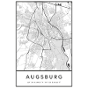 Augsburg Bayern kort bykort bykort kort