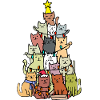 Christmas tree cats Christmas