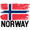 Nordic Grunge Norway Flag