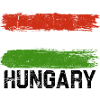 Hungarian Flag Brush Stroke